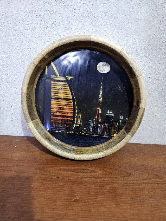 Wooden decorative tray