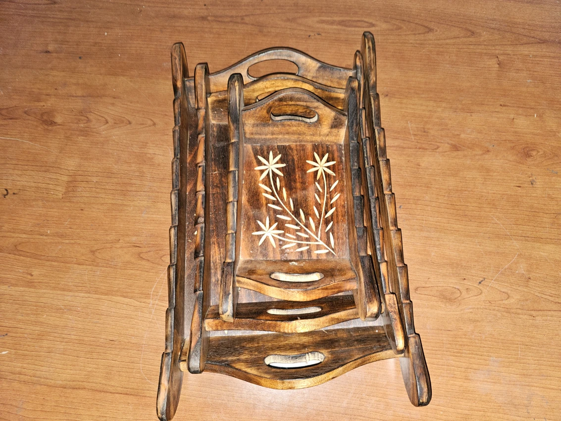 Wooden Serving Tray Set- Wooden Trays for Kitchen/Table & Home