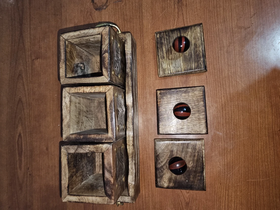 Wooden Tea Coffee Sugar Container