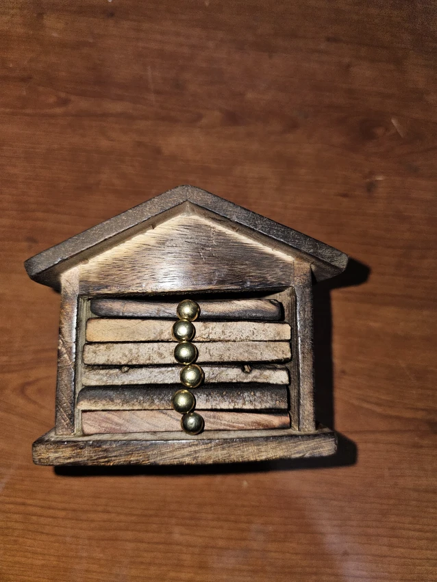 Antique Wood Drink Coasters