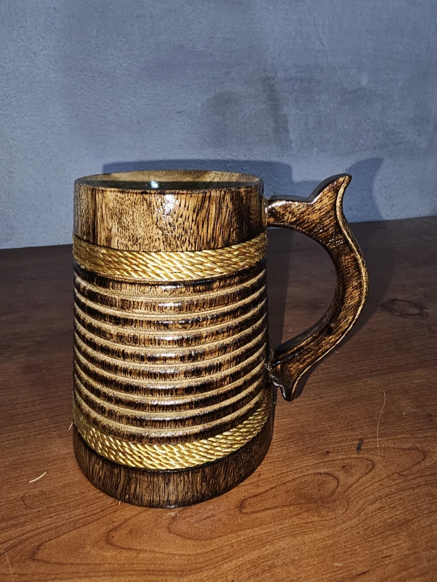 Wooden Old Barrel style Beer / Coffee Mug