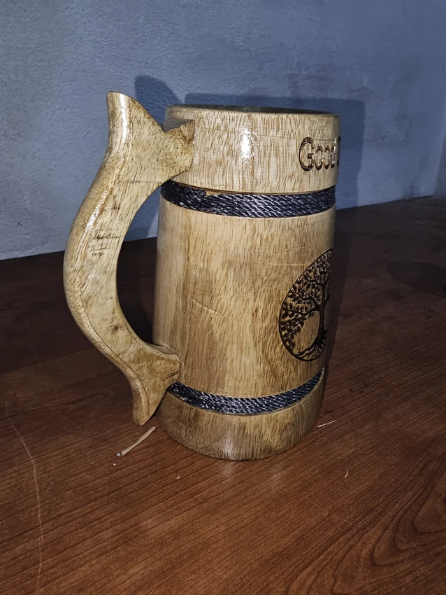 Wooden Beer Mug/Natural Solidwood/Drinking Mug