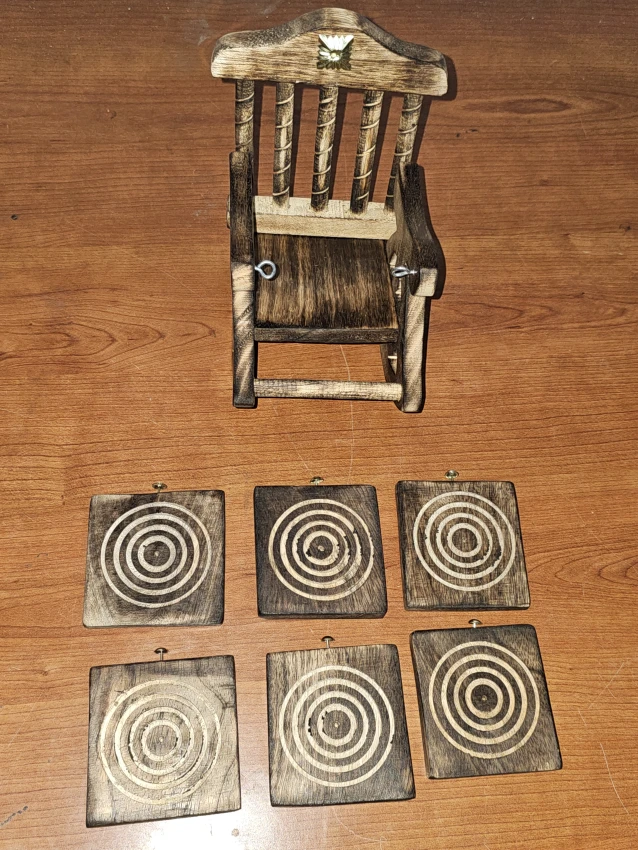 Antique Wooden Chair Design Coaster